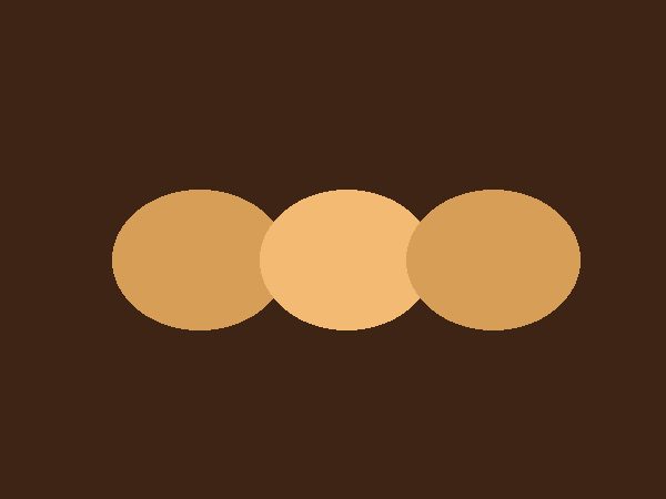 Illustration of three round pan dulce pastries in a row